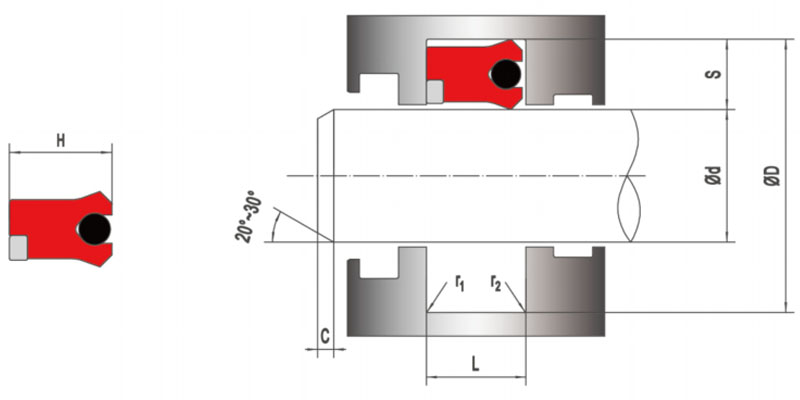 Wear-resistant Polyurethane Rod Seal